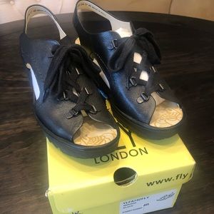 Fly London leather lace-up